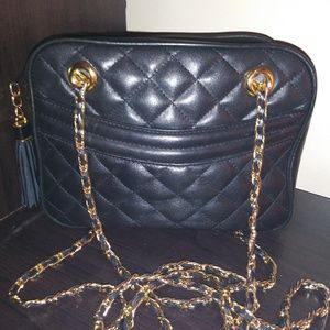 Vintage Leather quilted bag by Talbots